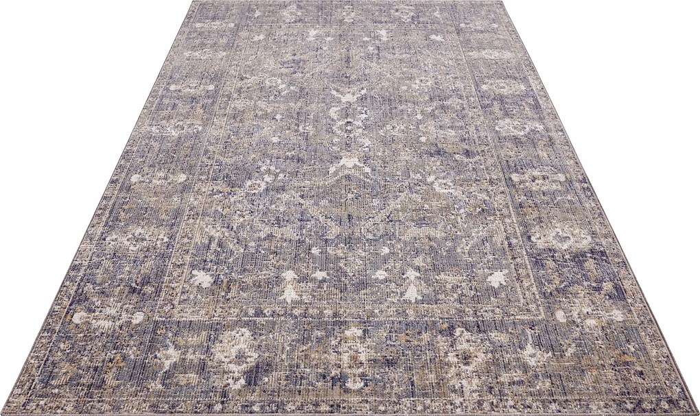 Hagyományos szőnyeg nappaliba 80x120cm,klasszikus kék-krém