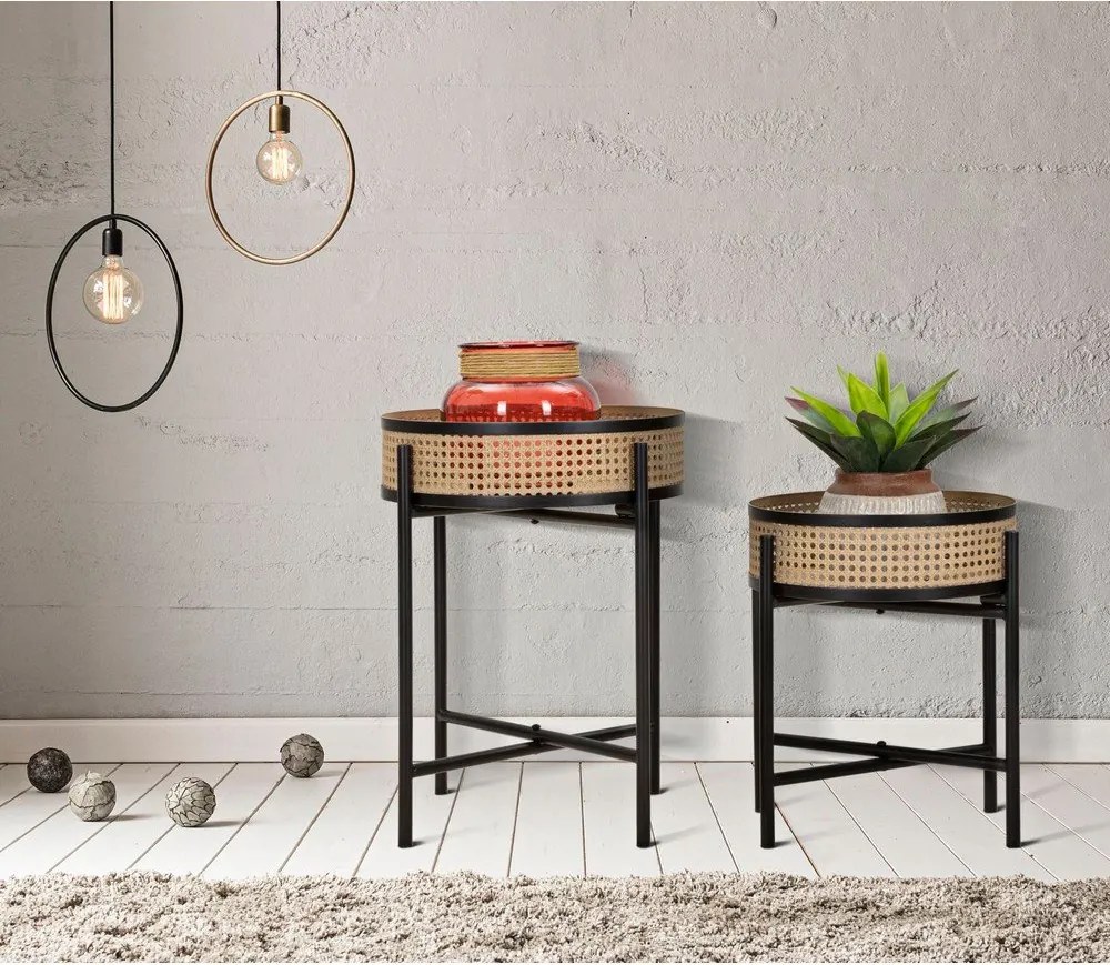 Kerek tárolóasztal szett 2 db-os ø 40 cm Fuji – Mauro Ferretti