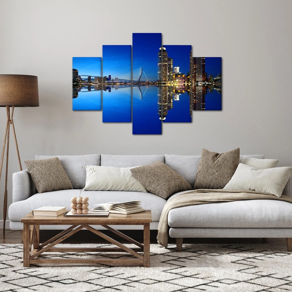 Kép - éjszaka Rotterdam (150x105 cm)