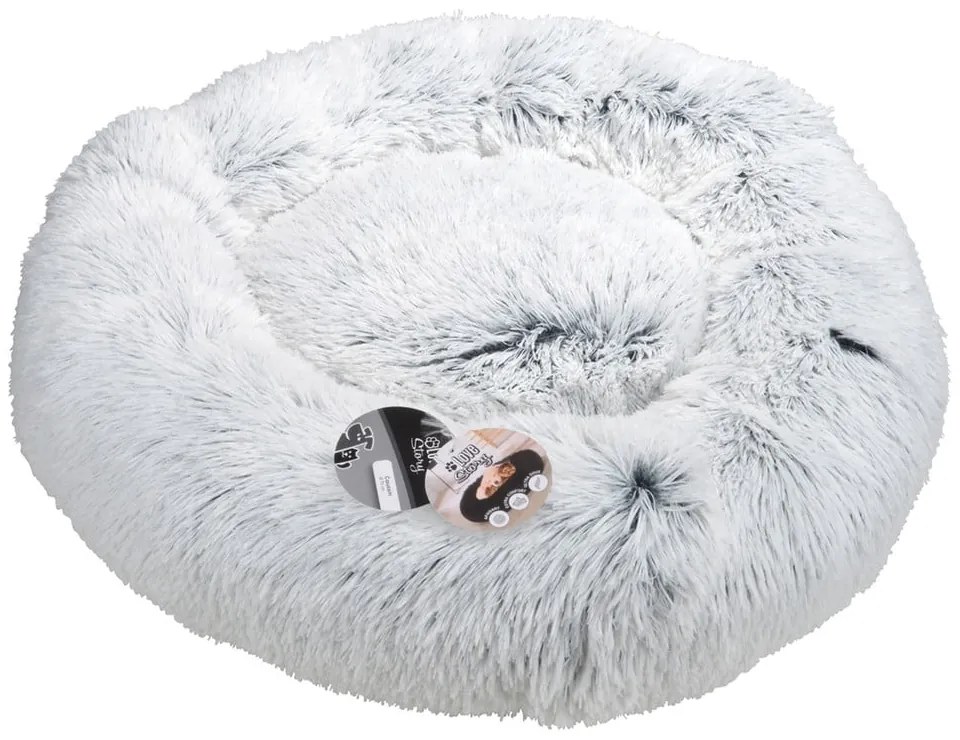 Fehér fekhely kutyáknak ø 95 cm Fluffy Heather – Love Story