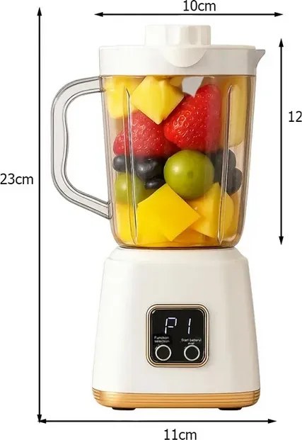 VERK Hordozható vezeték nélküli turmixgép USB töltéssel HP-158 - fehér