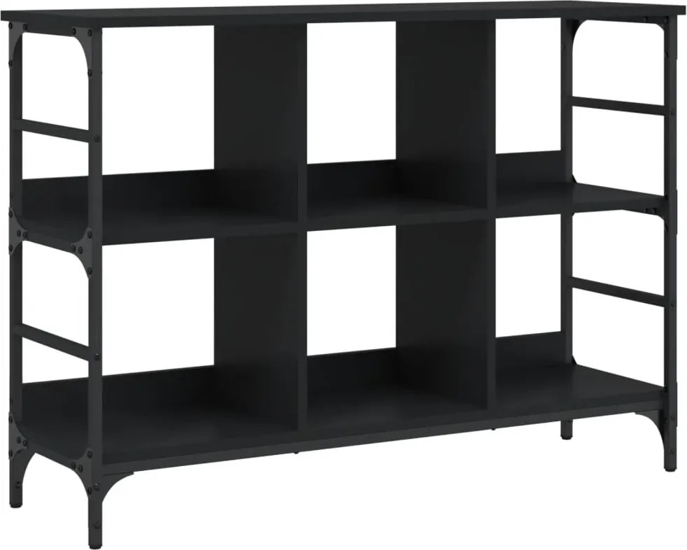 vidaXL fekete szerelt fa tálalószekrény 102 x 32 x 73,5 cm