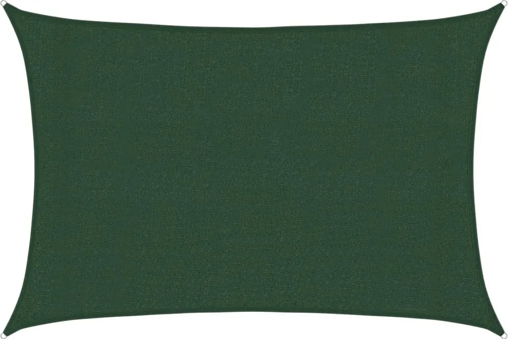 vidaXL sötétzöld HDPE napvitorla 160 g/m² 3 x 4 m