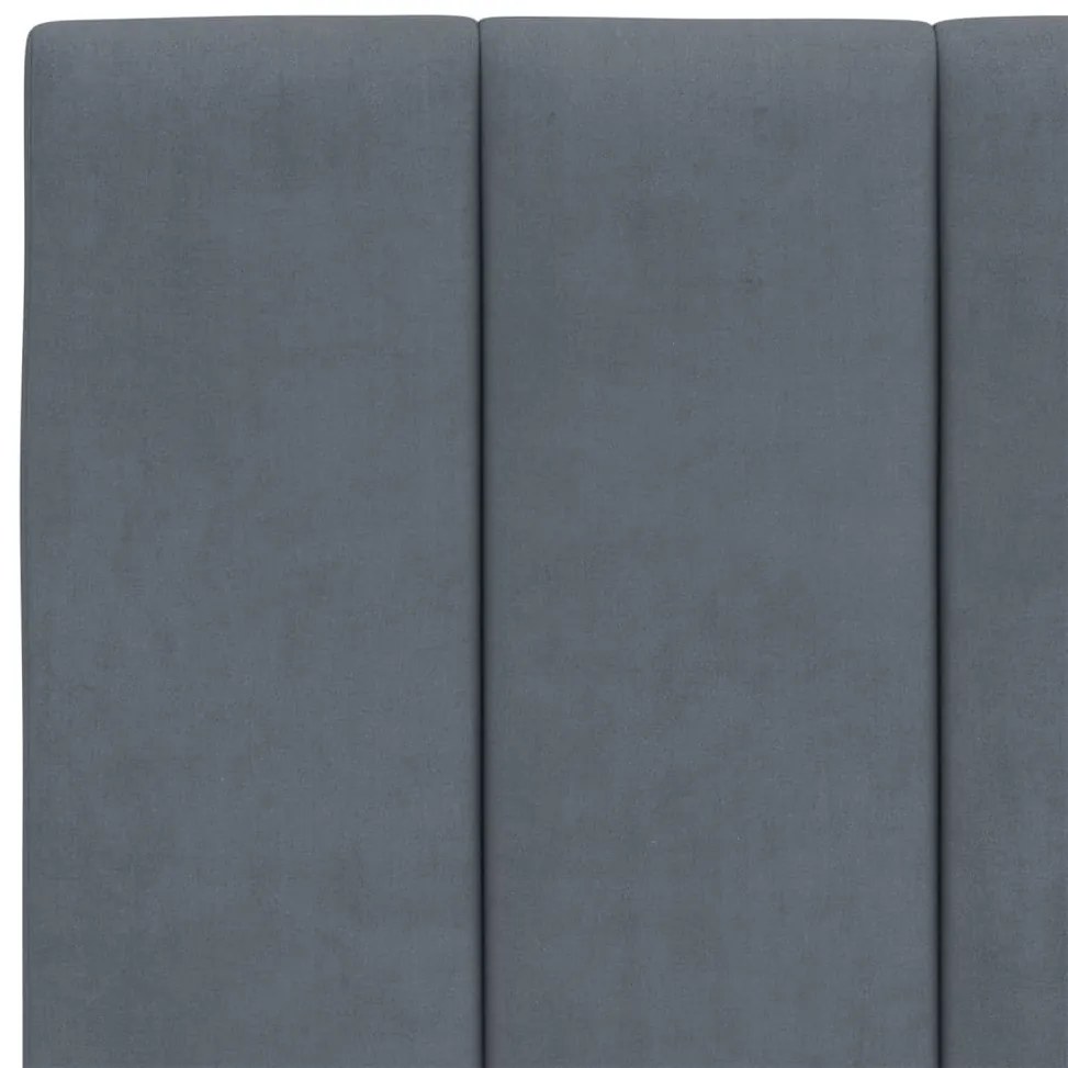 sötétszürke bársony fejtámla párna Hanko 120 cm