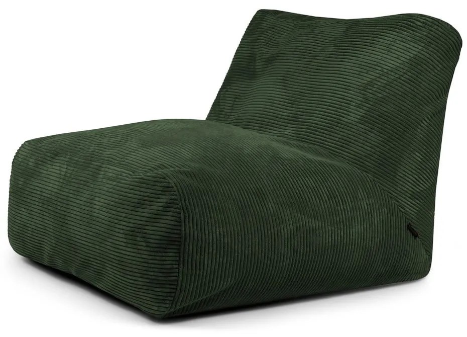 Zöld kordbársony babzsákfotel Tube 100 – SLOWDOWN