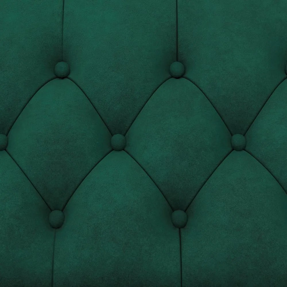 Sötétzöld bársony kinyitható kanapé 236 cm Felix – Støraa