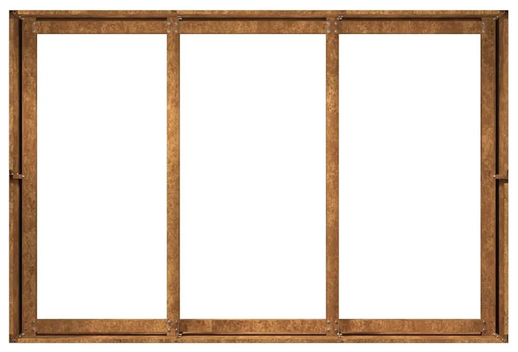 ültető rozsdás 120x80x40 cm időjárásálló acélból