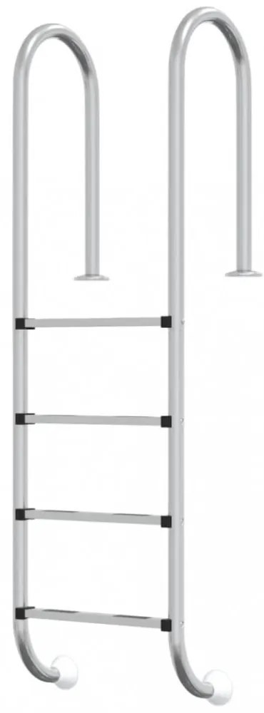 vidaXL 304-es rozsdamentes acél medencelétra 54 x 38 x 184,5 cm