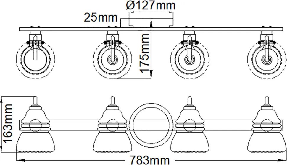 Kichler Talland KL-TALLAND4-PC-BATH Fali lámpa 4x3.5W/G9 IP44