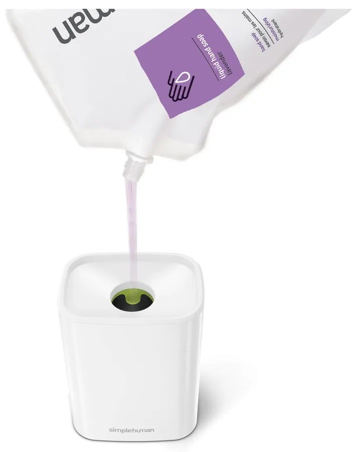 Fehér acél szappanadagoló 473 ml Pulse – simplehuman