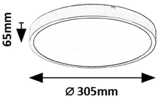 Rabalux 71436 - LED Fürdőszobai mennyezeti lámpa ALENZO LED/18W/230V IP44 fekete