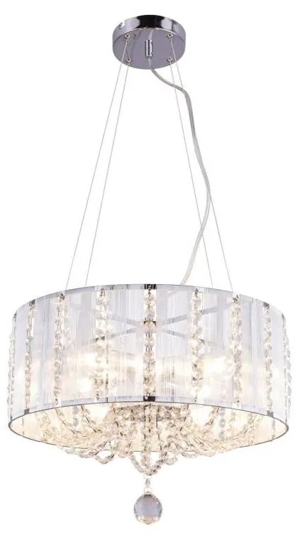 Globo 15091H - Kristálycsillár zsinóron WALLA 4xE14/40W/230V