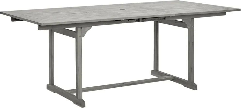 vidaXL tömör akácfa kerti étkezőasztal (150-200) x 100 x 75 cm