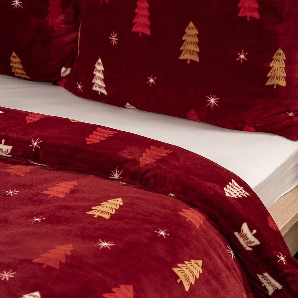 4Home Crimson Woods mikroflanel ágynemű, 140 x 200 cm, 70 x 90 cm