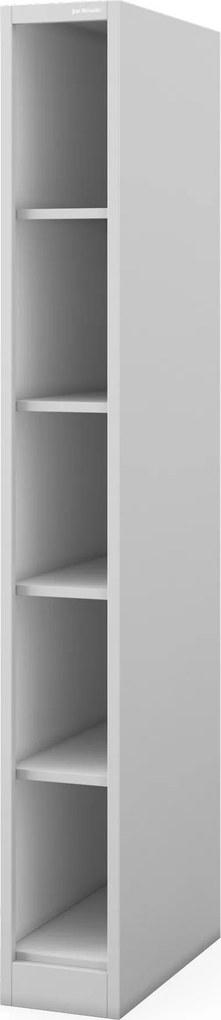 Keskeny fém irattároló polc dokumentumokhoz szürke: TIM 250 x 1950 x 600 mm