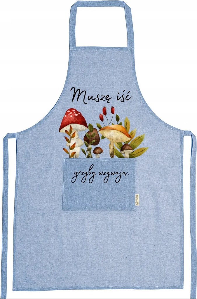 Újrahasznosított Öko Pamut Kötény Nagyinak Ajándék Gomba Hívja Az Anyukát