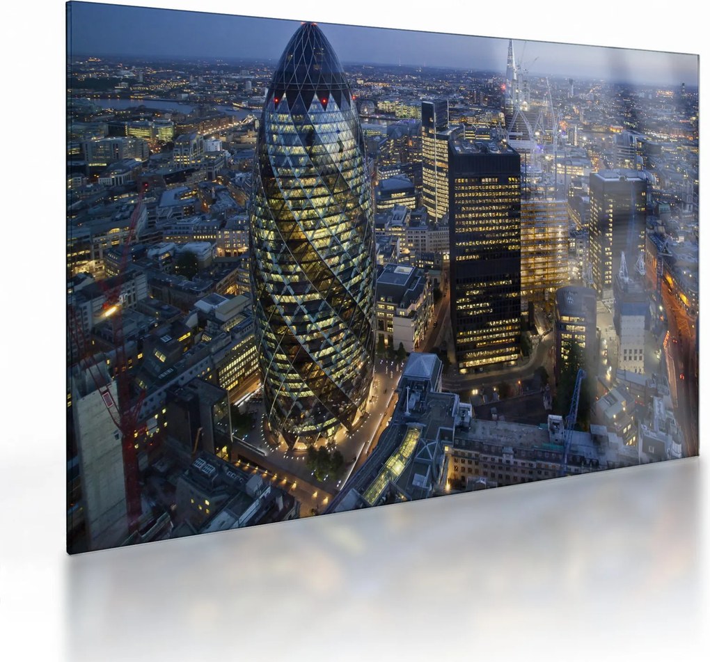 Kép - London esti panorámája (üvegen) (70x50 cm)