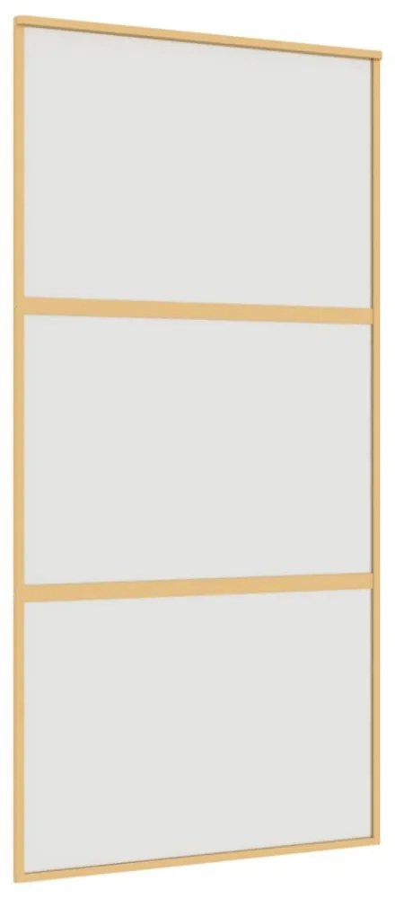 aranyszínű ESG tejüveg és alumínium tolóajtó 102,5 x 205 cm