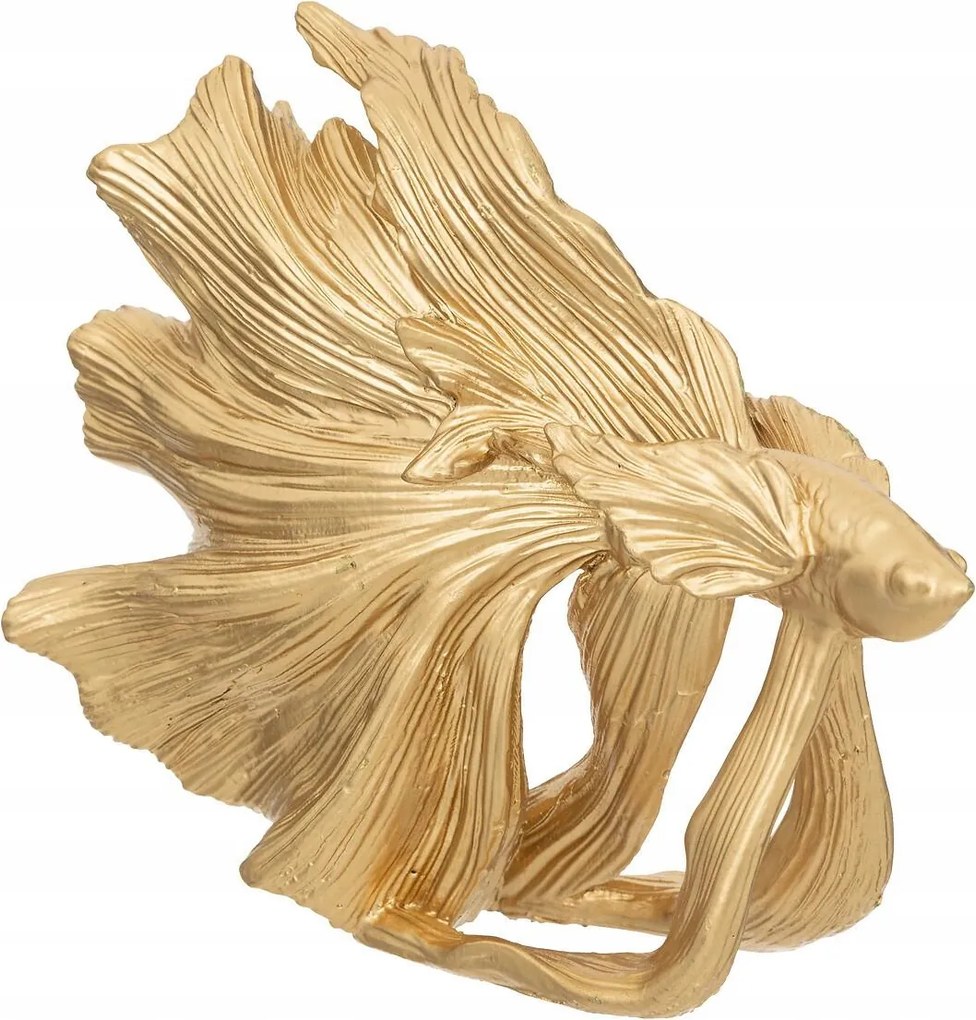 Dekorációs Figura Aranyhal Harcos az egyenesben