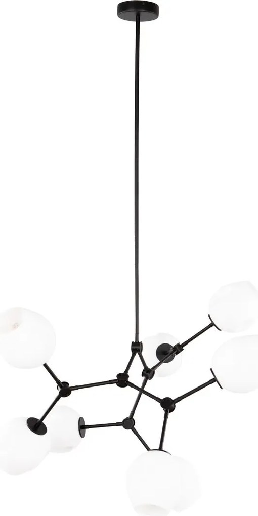 Italux modern mennyezeti lámpa ferral fekete itxpnd-75075-8-bk-wg