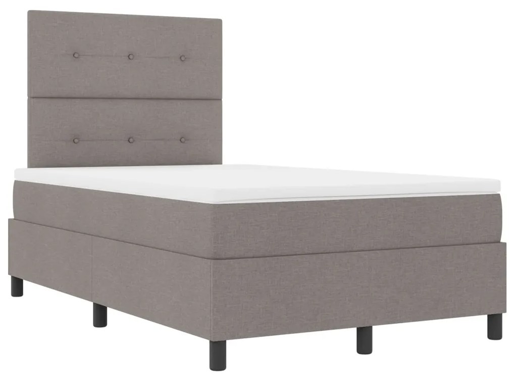 Box Spring Ágy Matresszel Taupe Kis Dupla Szövet