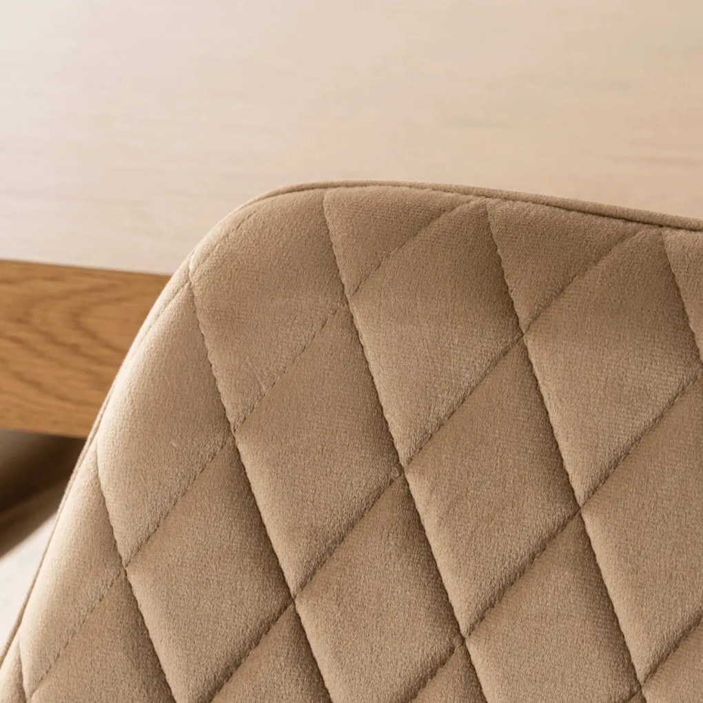 Elegáns Bézs Bársony Étkezőszék BRESSO