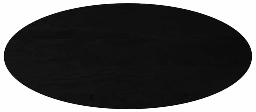 sötétbarna tömör akácfa ovális alakú asztallap 140 x 60 x 4 cm