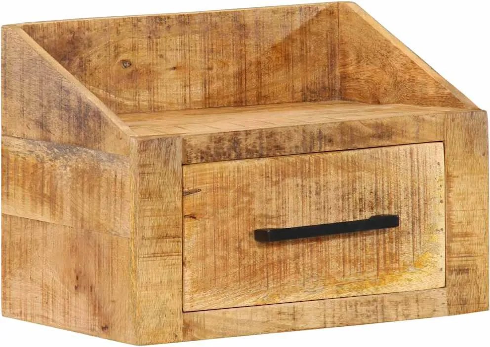 vidaXL Éjjeliszekrény fiókkal Barna 40 x 30 x 30 cm Tömör Mangófát