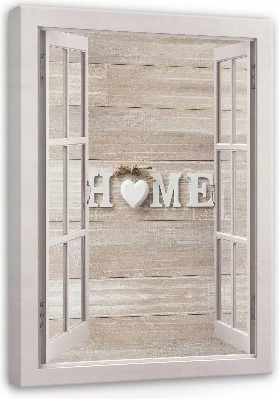 Vászonkép 75x100 Otthon hangulatos ablak meleg szerelem család rusztikus semleges