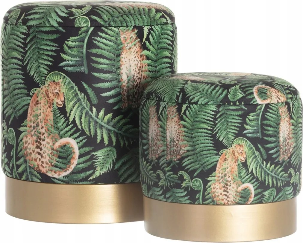 Dekoria Wild Cat gold puff szett 2db arany