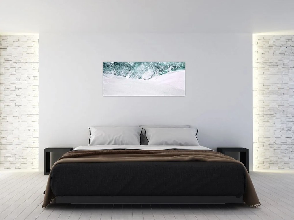 Kép - Türkiz absztrakció (120x50 cm)