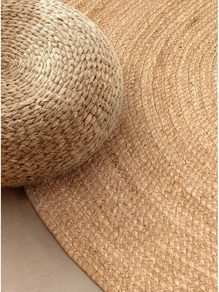 Natúr színű kétoldalas-kézi szövésű juta szőnyeg 160x230 cm Braided – Hanse Home