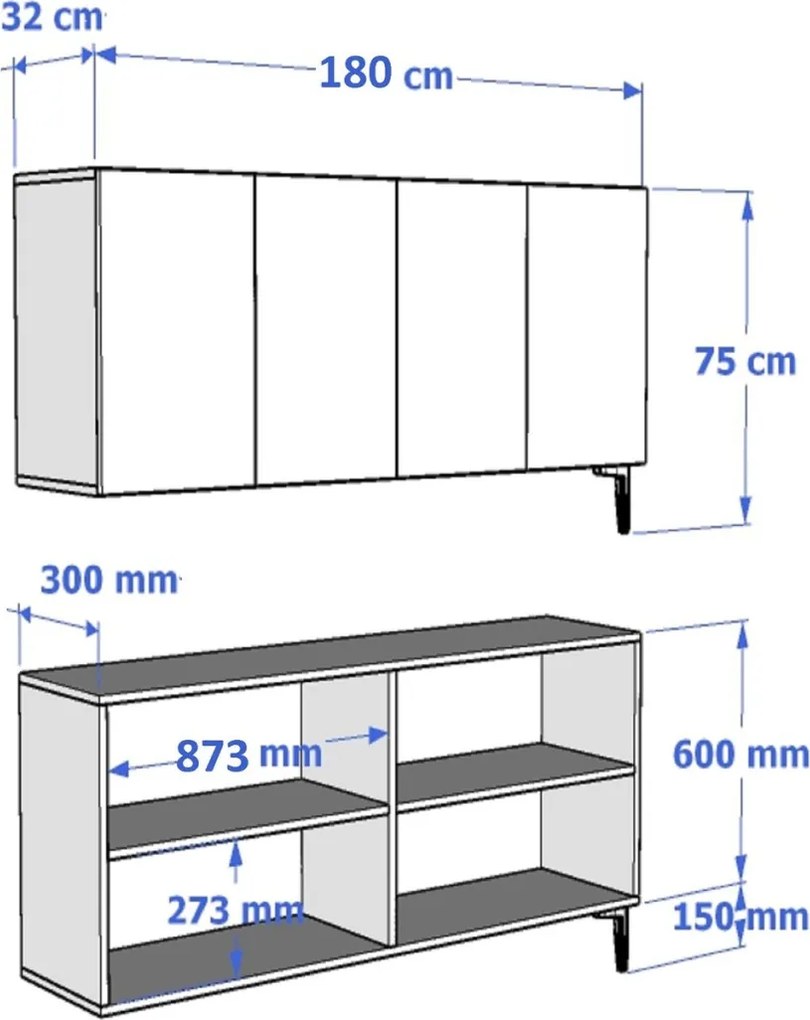 Salkım 180 - White, Travertine, Silver