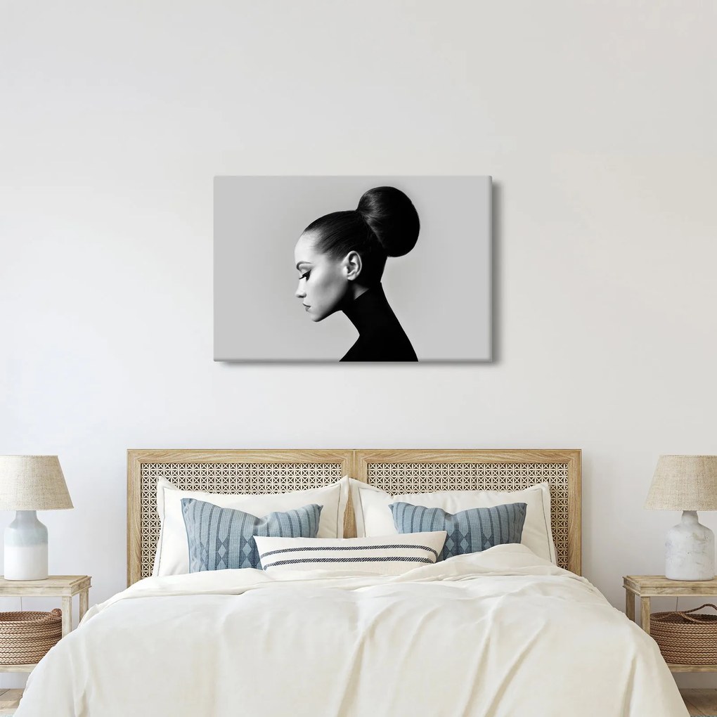 Kép - Egy gyönyörű nő profilja (90x60 cm)