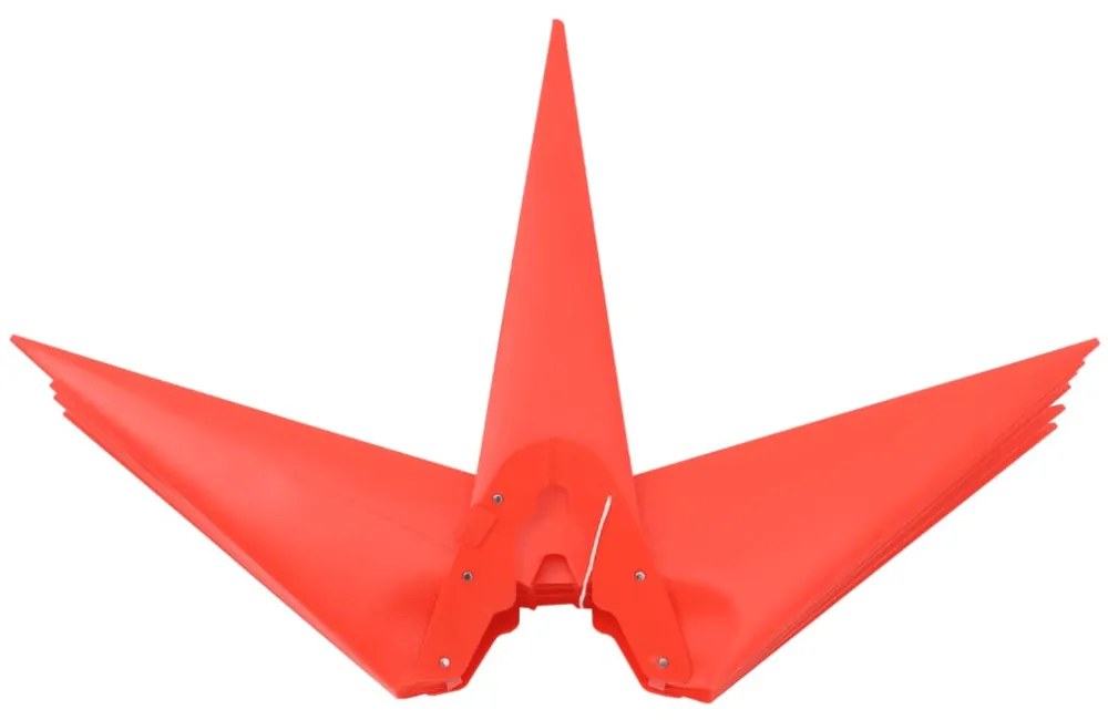 összecsukható tüskés piros karácsonyi lámpa LED-del 57 cm