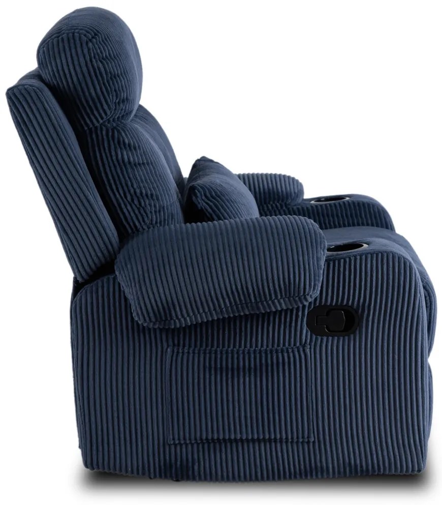 TV és Relaxfotel Sötétkék Kordbársony Szövettel. TORRES