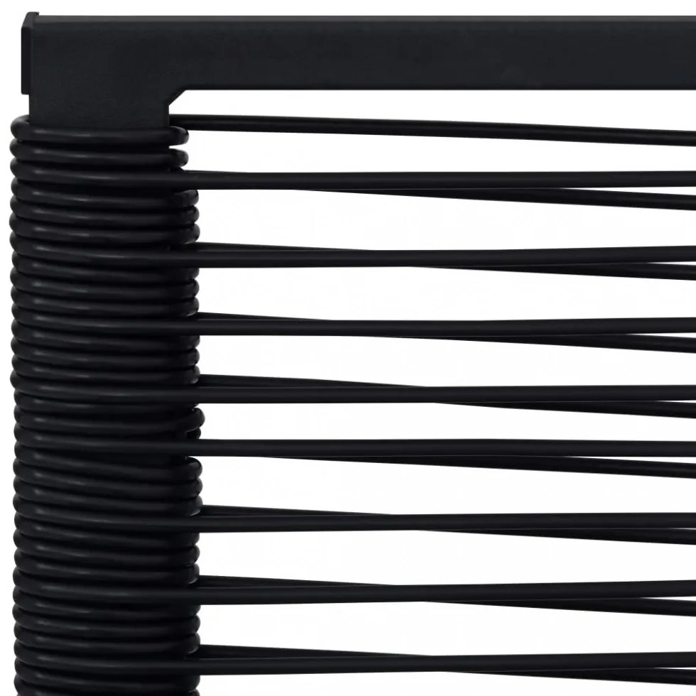 4 db fekete PVC rattan kerti szék