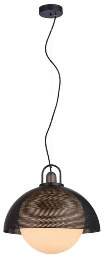 Klausen 111034 - Csillár zsinóron GRAVEN 1xE27/11W/230V fekete