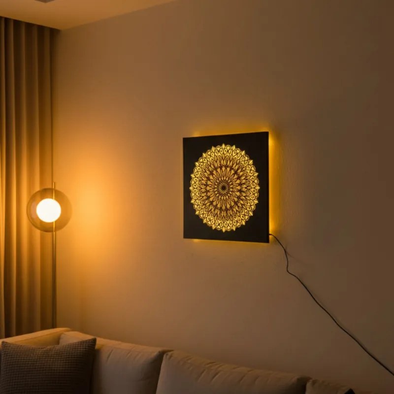 LED-es fa festmény Mandala – háttérvilágítású mandala | BAKE