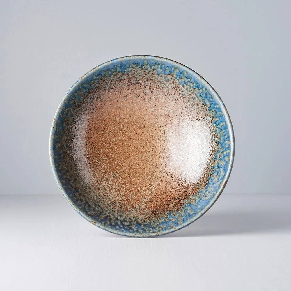 Earth & Sky bézs-kék kerámia tál ramenhez, ø 25 cm - MIJ