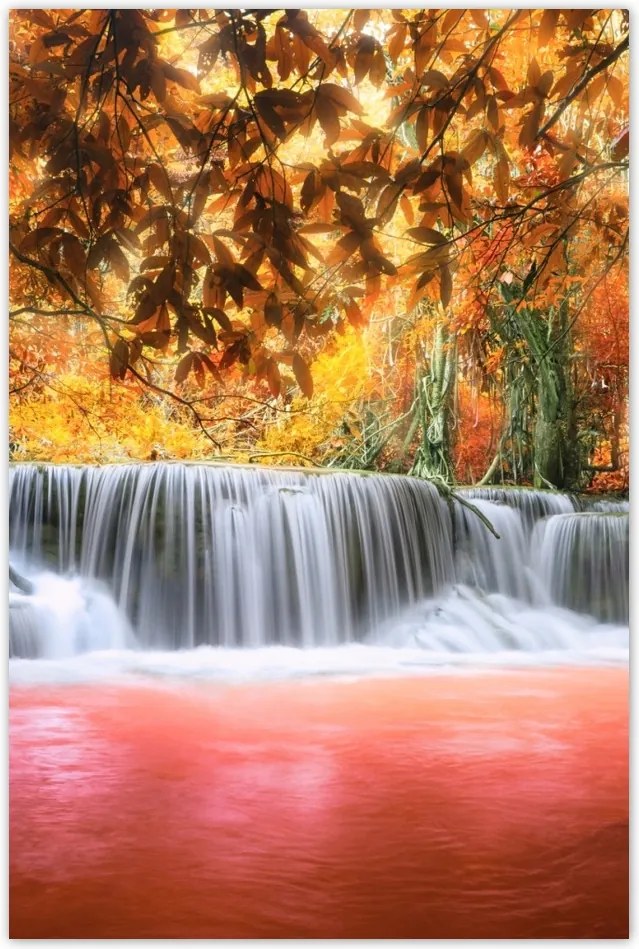 Poszterek 40x60 Narancssárga vízesés