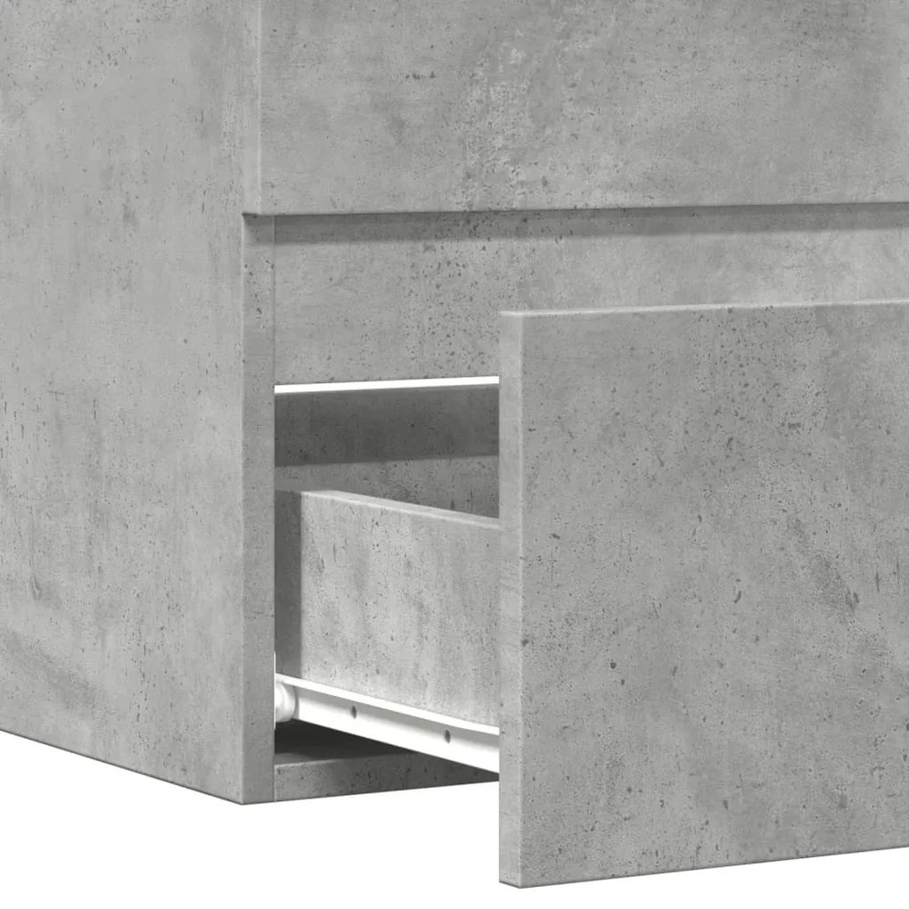 betonszürke szerelt fa fürdőszobaszekrény 60 x 38,5 x 45 cm