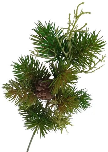 Műfenyő ág toboz zölddel, 46 cm