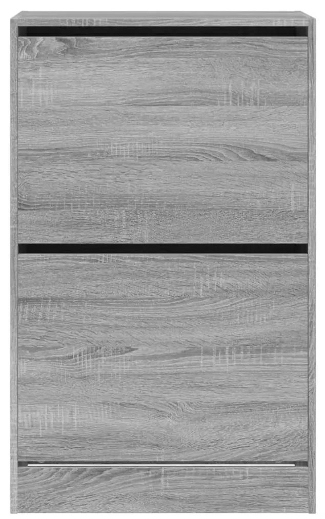 szürke sonoma színű szerelt fa cipőszekrény 60 x 34 x 96,5 cm