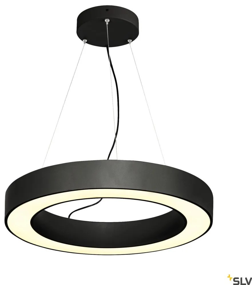 SLV 1002890 MEDO Modern Led Függesztett Lámpa Fekete LED IP20