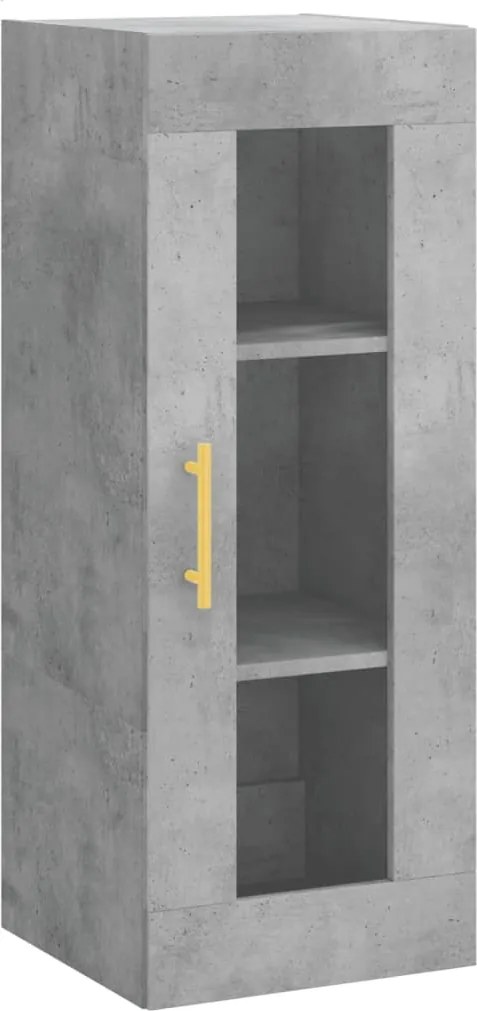vidaXL betonszürke fali szekrény 34,5 x 34 x 90 cm