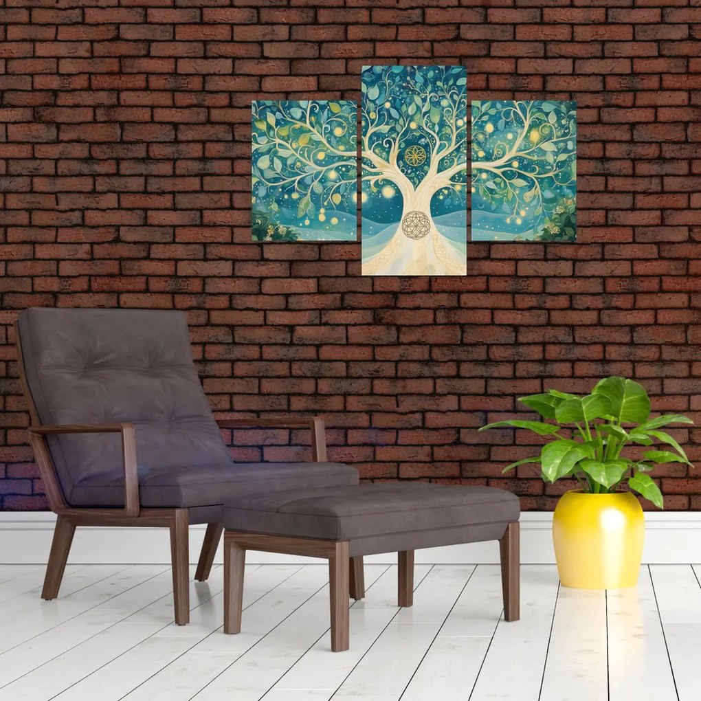 Kép – Mágikus fa spirálokkal (90x60 cm)