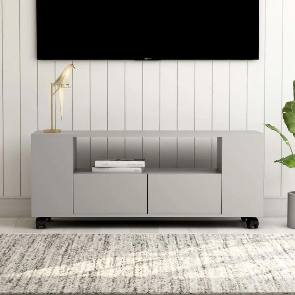 Szürke forgácslap tv-szekrény 120 x 35 x 43 cm