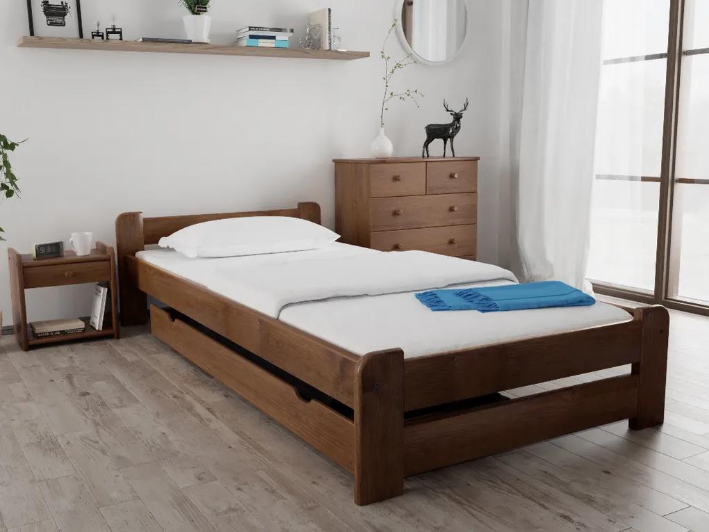 Emily ágy 90x200 cm, tölgyfa Ágyrács: Lamellás ágyrács, Matrac: Deluxe 10 cm matrac