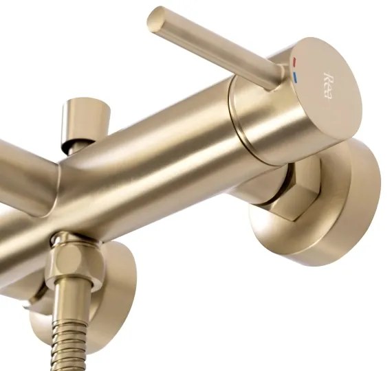 REA-B8010 - LUNGO fürdőkád-csaptelep készlet szálcsiszolt arany